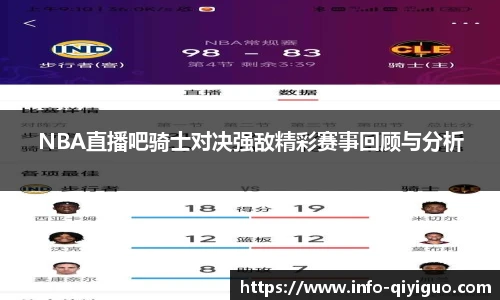 NBA直播吧骑士对决强敌精彩赛事回顾与分析